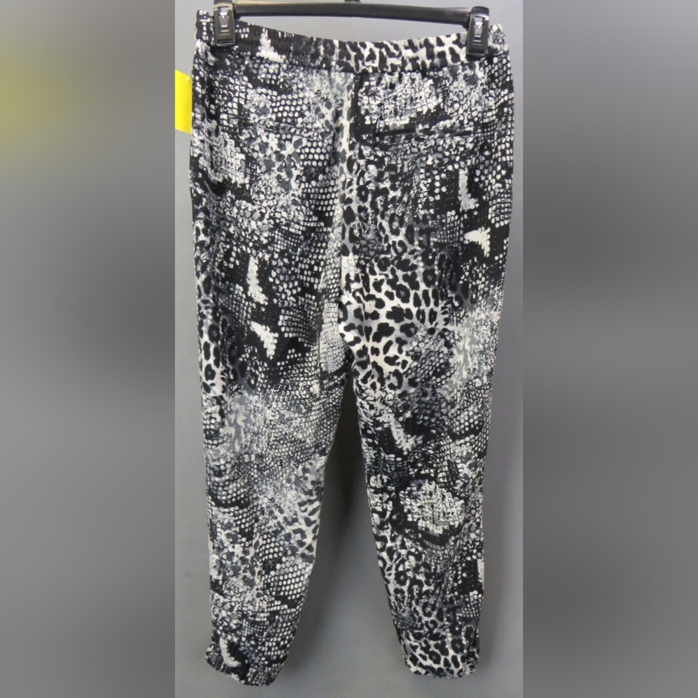 Express Monochrome Leopard High Rise Ankle Pants Med New - Picture 2 of 8
